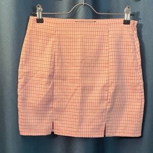 Pink Plaid Women's Skirt
